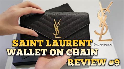 【Unboxing】YSL Saint Laurent Wallet on chain 22cm (WOC) 耐 